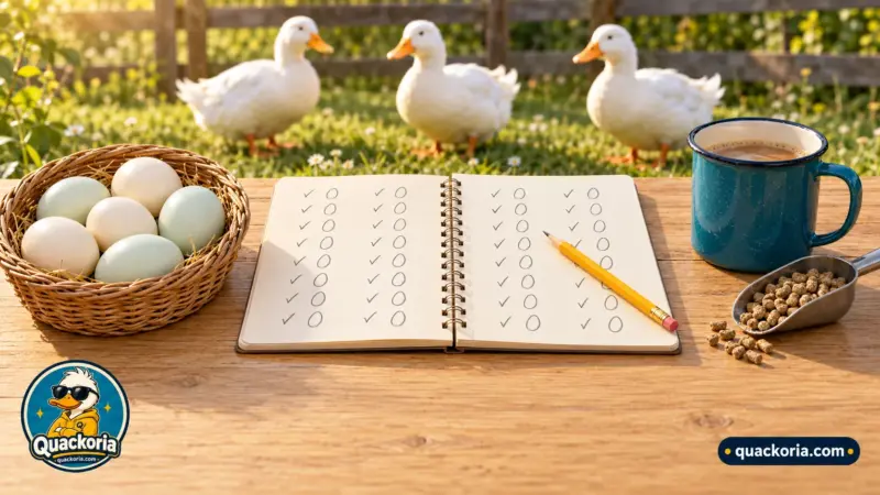 Duck Flock Journal: Track Eggs, Feed and Daily Changes